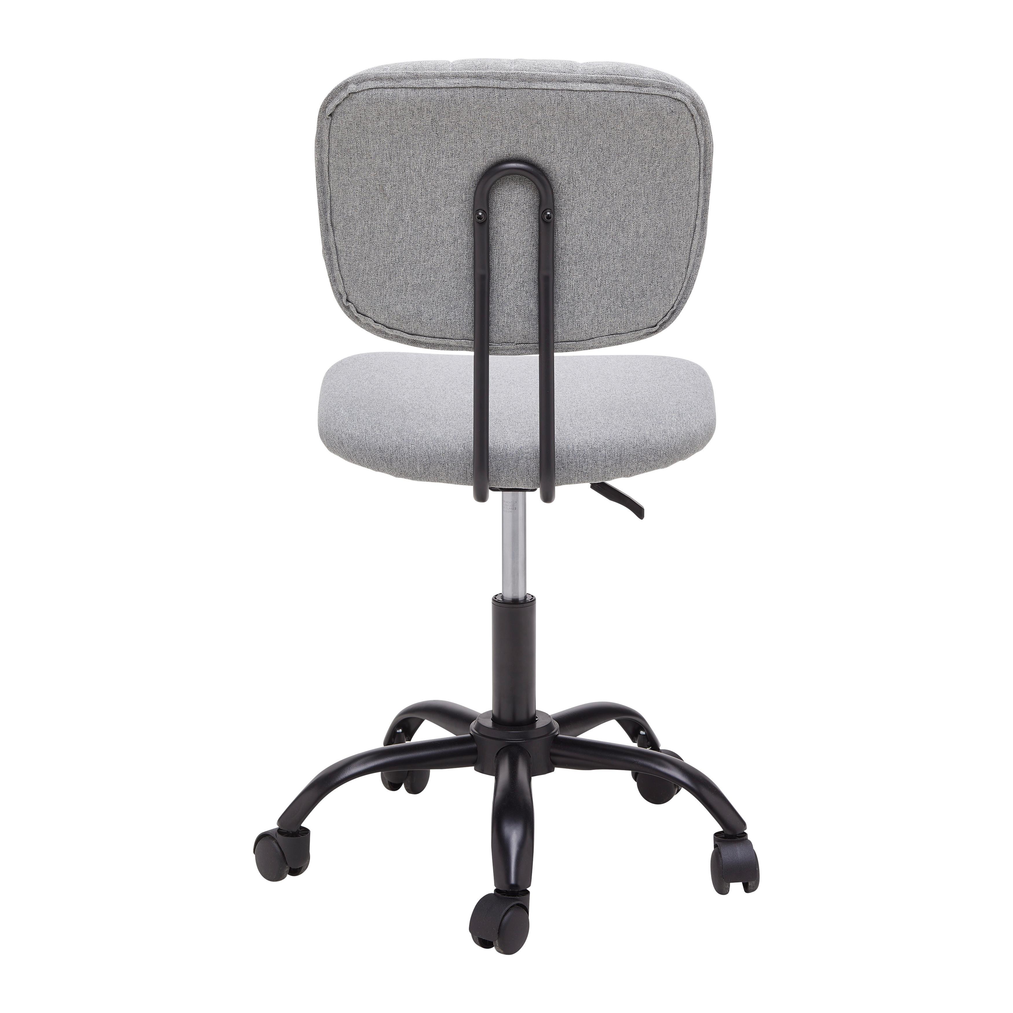 SNURRSTOL TOM -BASED- - mörkgrå/grå, Modern, metall/textil (55/79-89/56cm) - Based