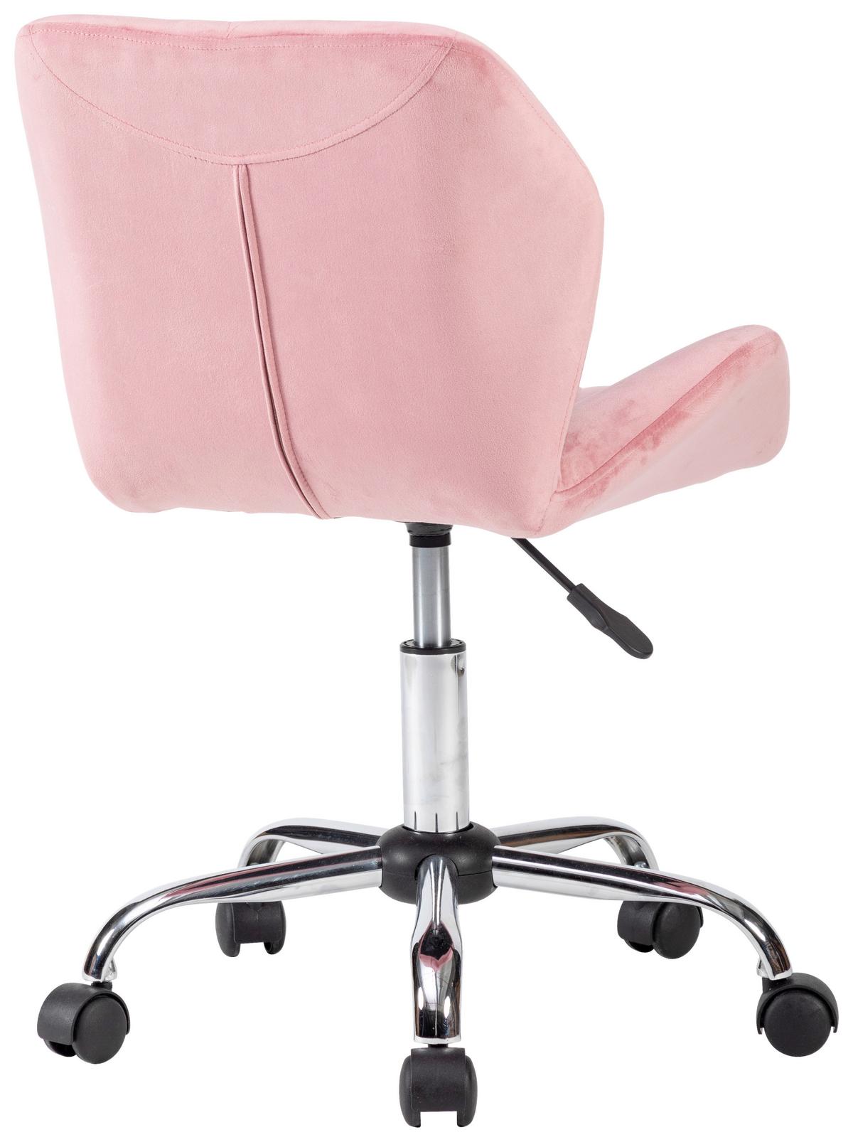 Uredska Stolica Aria - pink/boje kroma, Moderno, metal/tekstil (49/74-84/53cm) - Modern Living