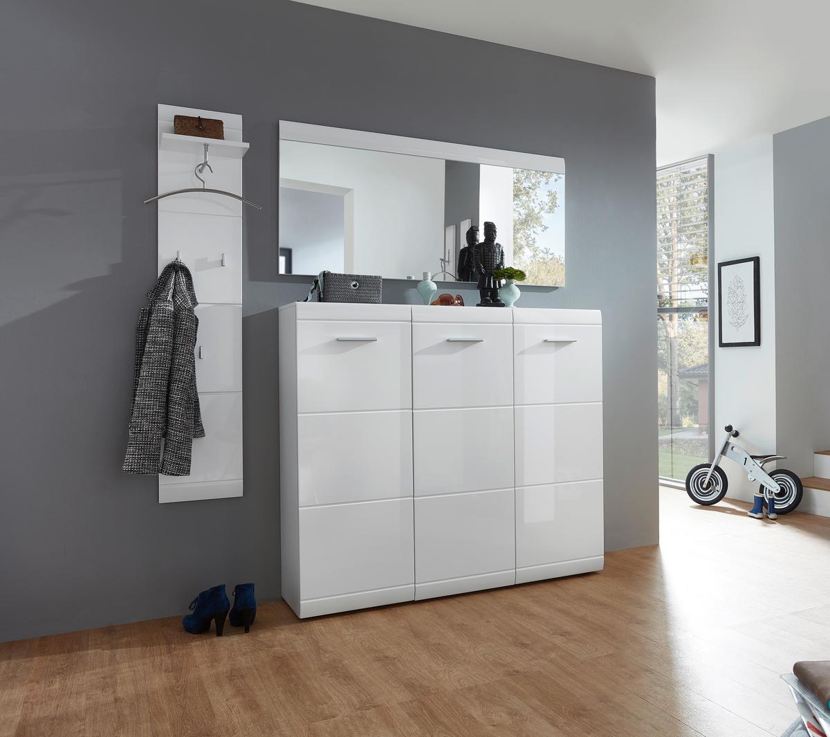 PANEL DO PRZEDPOKOJU ADANA - biały, Design, materiał drewnopochodny (30/152/23cm) - Carryhome