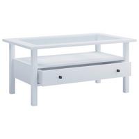 Klubska Miza Lingis L, Bela - črna/bela, Trendi, umetna masa/steklo (90/42/54cm) - MID.YOU