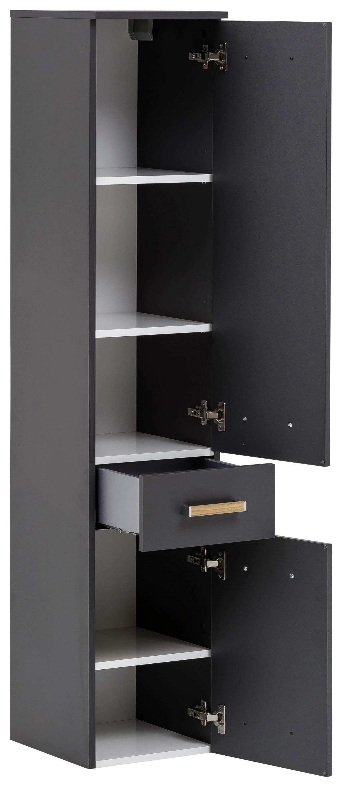 Visoka Omara Duo, Antracit - antracit, Konvencionalno, leseni material (32,7/160,1/35,3cm) - Stylife