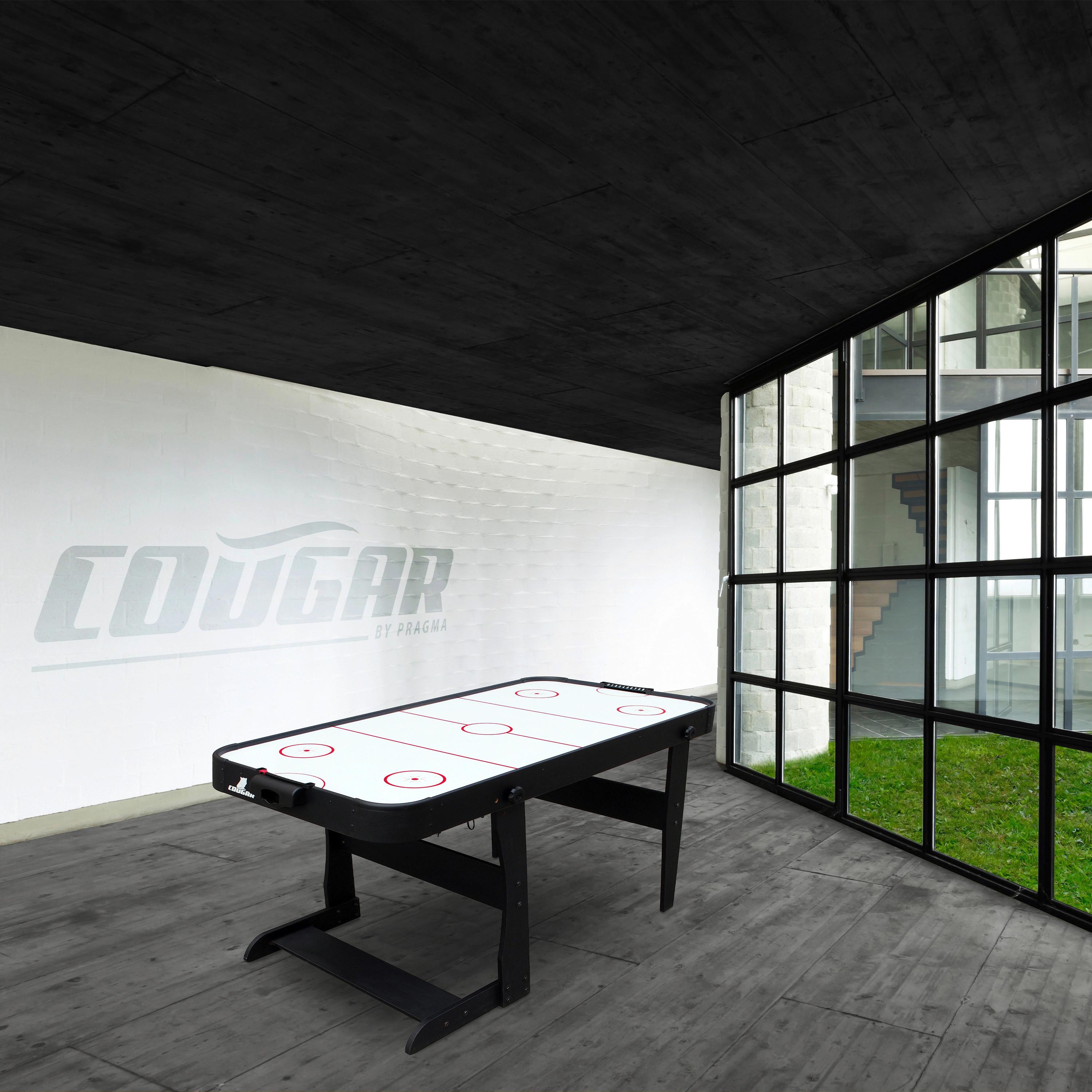 Airhockeytisch Icing, klappbar - Schwarz, KONVENTIONELL, Holz (73/79/152cm) - Ambia Garden