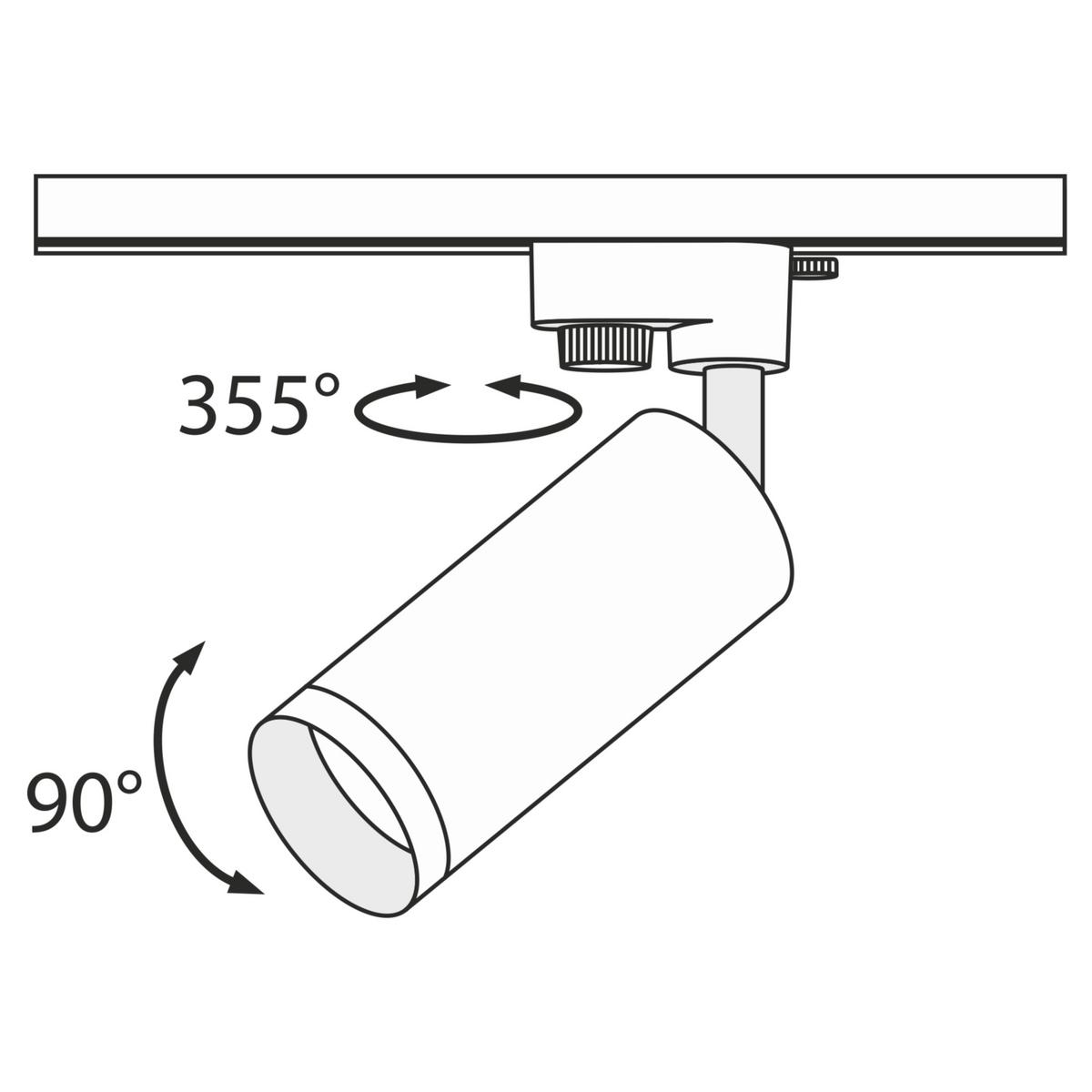 SCHIENENSYSTEM-STRAHLER FOCUS - Weiss, Basics, Metall (6/21/13cm) - MAYTONI