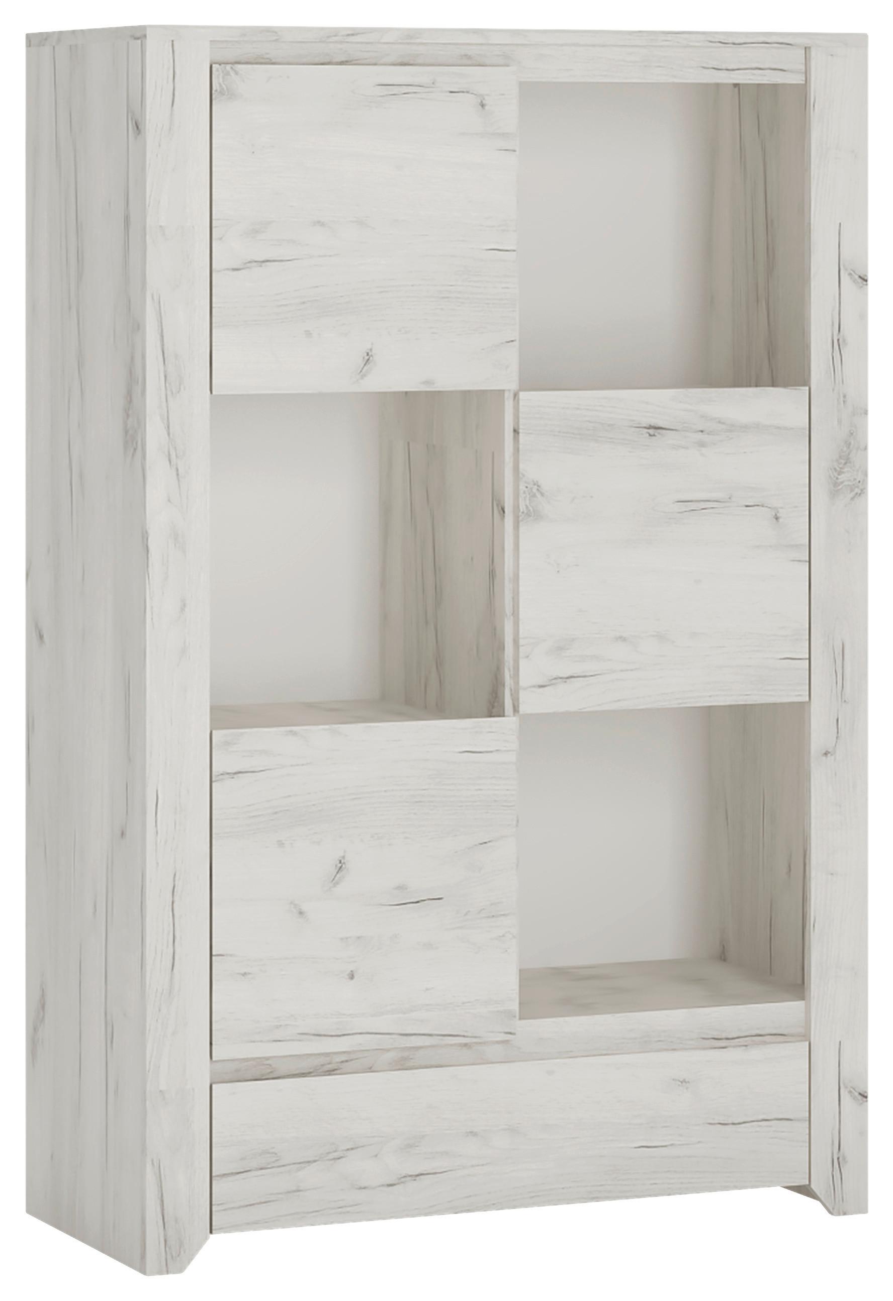 Polica Angel - boje hrasta, Moderno, drvni materijal/plastika (84/130,7/40,2cm)