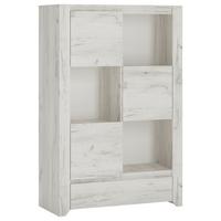 Polica Angel - boje hrasta, Moderno, drvni materijal/plastika (84/130,7/40,2cm)