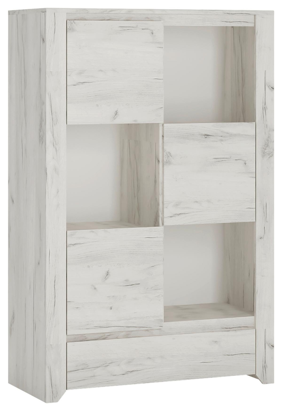 Polica Angel - boje hrasta, Moderno, drvni materijal/plastika (84/130,7/40,2cm)