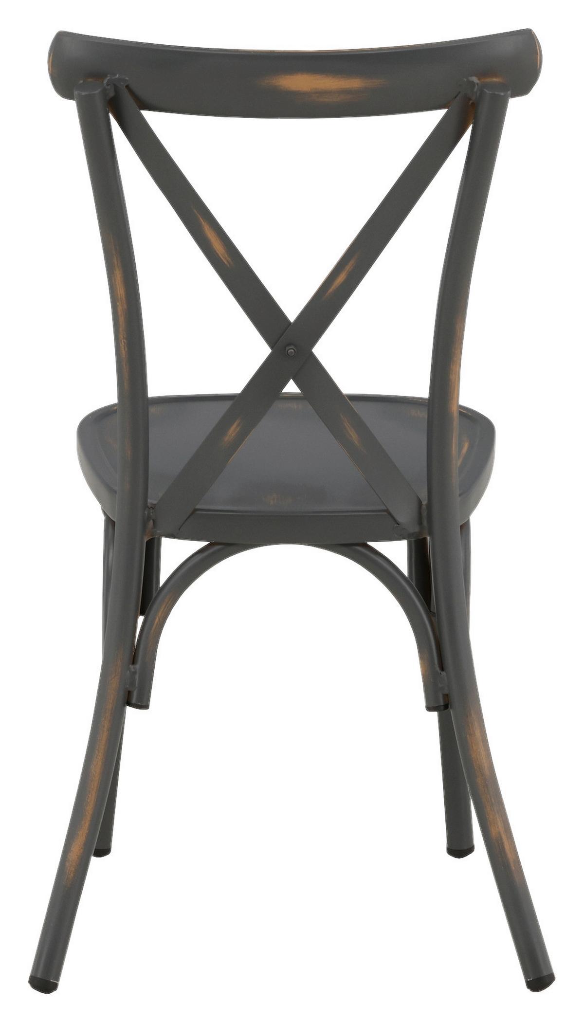 Gartenstuhl 2er-Set Tablas ca. 48x88x48 cm Schwarz - Schwarz, KONVENTIONELL, Metall (48/88/48cm) - Gardenson
