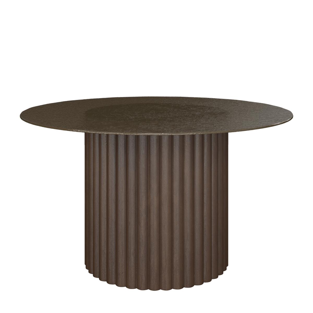 Couchtisch Zelia Braun/Walnussfarben MDF - Walnussfarben/Braun, MODERN, Glas/Holz (80/45/80cm) - Bessagi Home