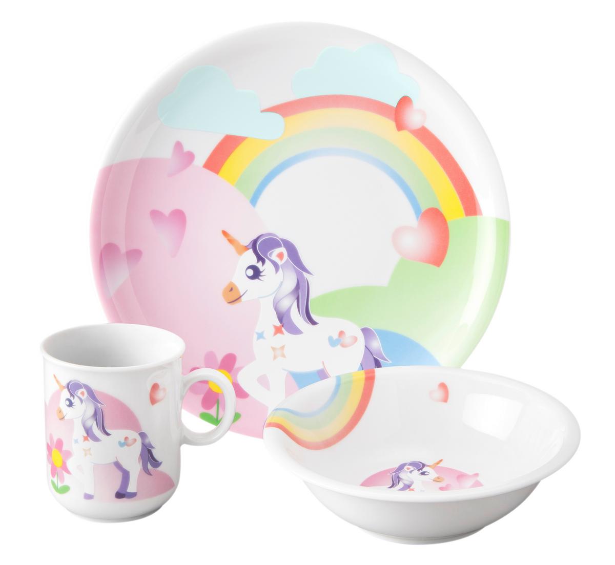 ZESTAW NACZYŃ DLA DZIECI 001.741861 - różowy/biały, Konventionell, ceramika (21/21/20cm) - Seltmann Weiden