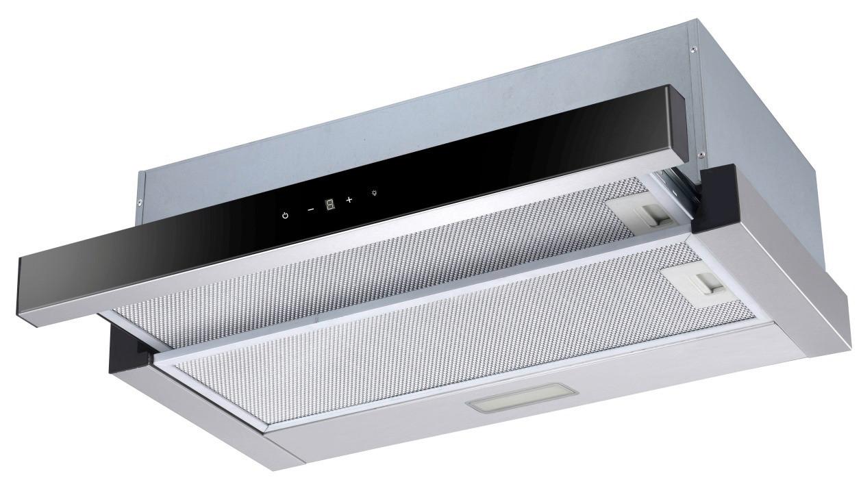 Dunstabzugshaube FS2-60BBGTY Schwarz/Edelstahlfarben - Edelstahlfarben/Schwarz, Trend, Glas/Kunststoff (59,5/22,5/46,30cm) - PKM