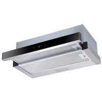 Dunstabzugshaube FS2-60BBGTY Schwarz/Edelstahlfarben - Edelstahlfarben/Schwarz, Trend, Glas/Kunststoff (59,5/22,5/46,30cm) - PKM