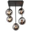 TAKLAMPA LIP - kromfärg/svart, Modern, metall/glas (41/41/61cm) - Mömax