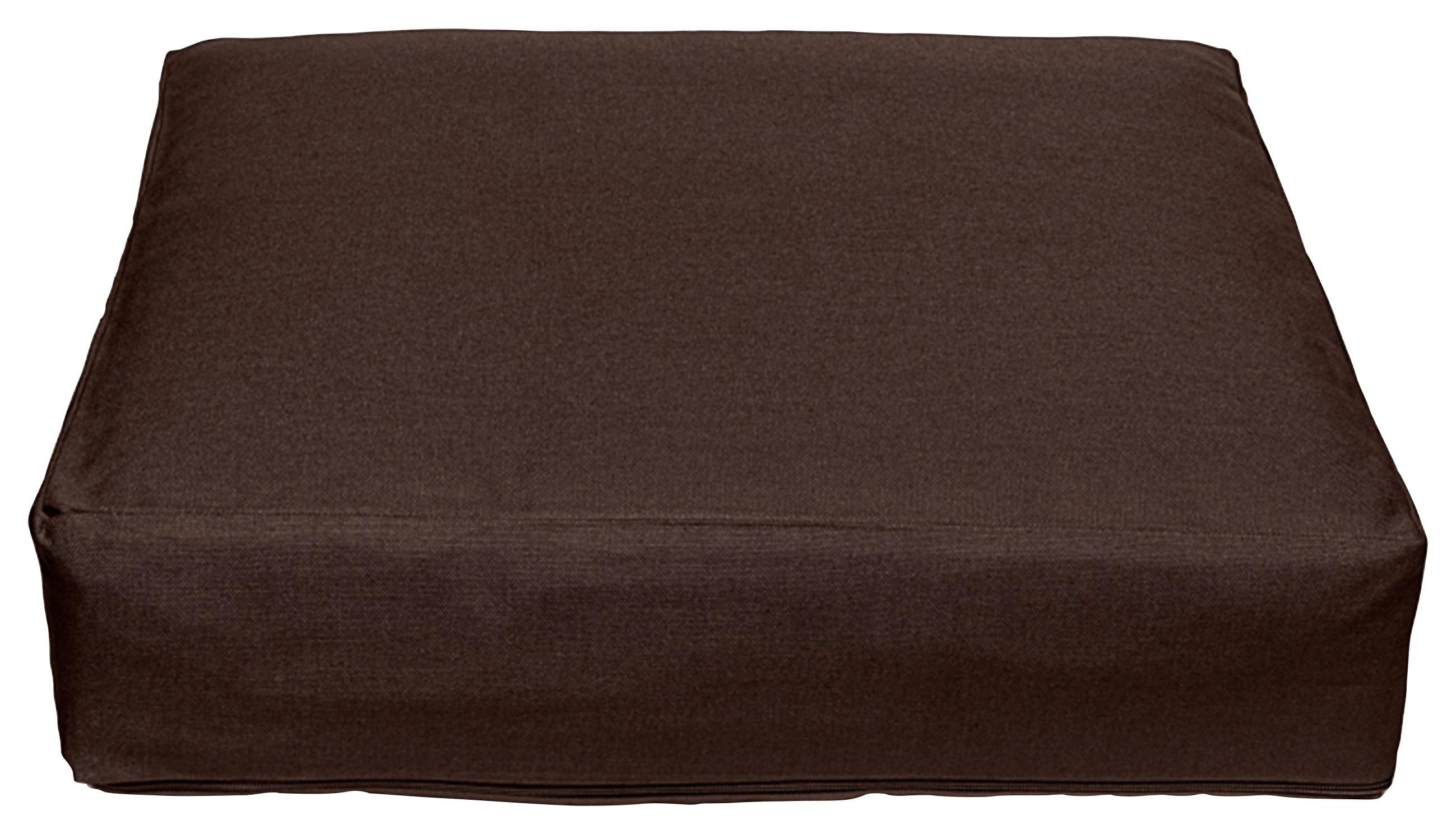 Boxkissen Lars in Dunkelbraun ca. 40x40x8cm - Dunkelbraun, KONVENTIONELL, Textil (40/40/8cm) - Mary's