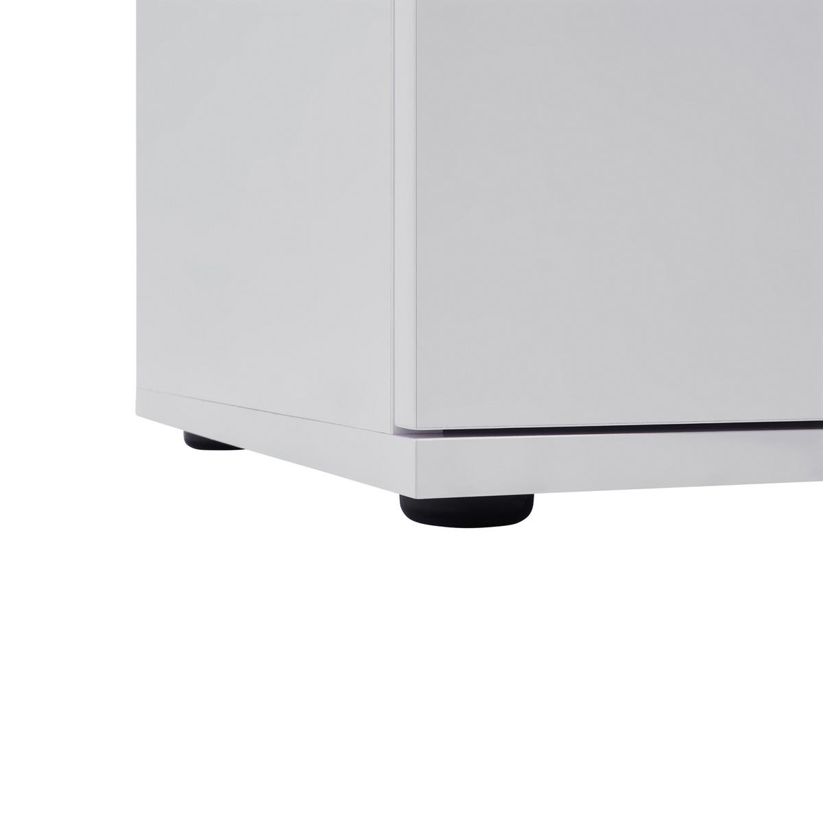 TV-Element Delio Weiß - Schwarz/Weiß, MODERN, Holzwerkstoff/Kunststoff (190/150/42cm) - Mömax