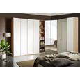 Drehtürenschrank in Weiß aus Glas - Eichefarben/Alufarben, ROMANTIK / LANDHAUS, Holzwerkstoff/Metall (180/236/58cm) - Premium Living Drehtürenschrank in Weiß aus Glas - Eichefarben/Alufarben, ROMANTIK / LANDHAUS, Holzwerkstoff/Metall (180/236/58cm) - Premium Living