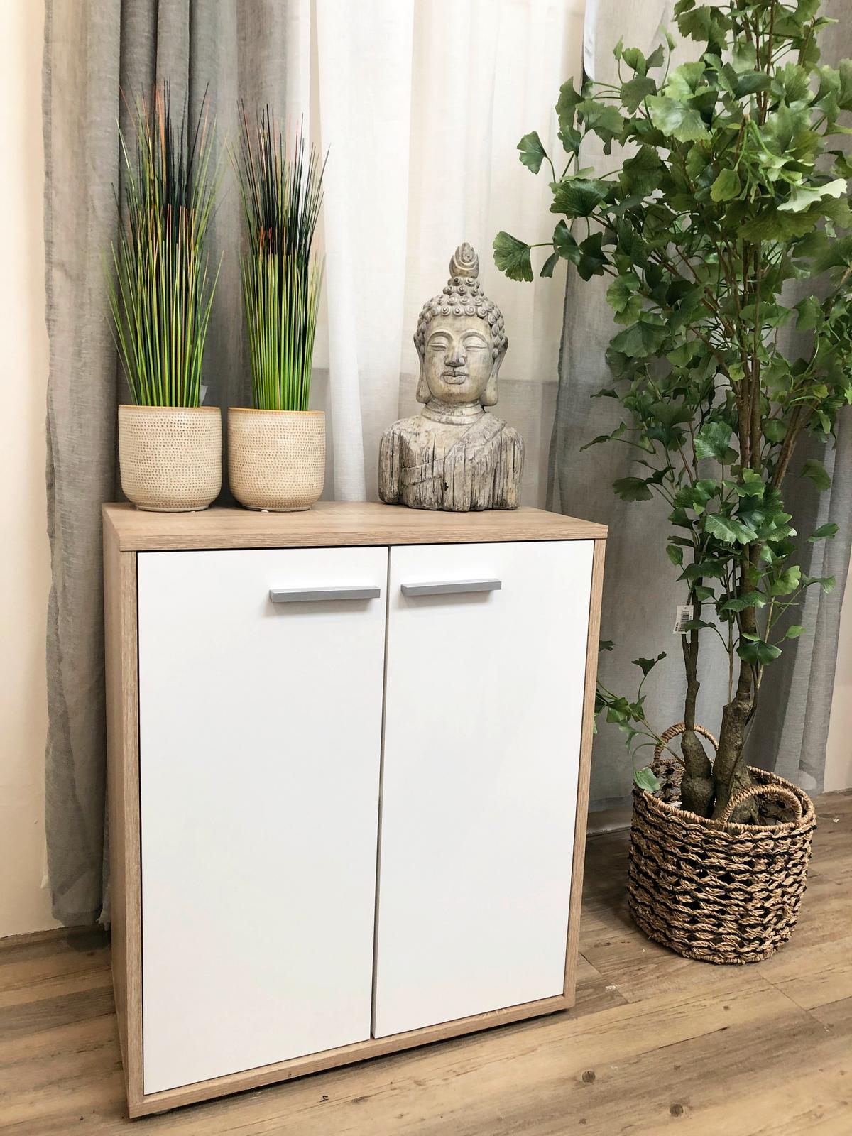 Comodă Andrea - stejar Sonoma/alb, Konventionell, material pe bază de lemn (60/70/30cm) - Best Price