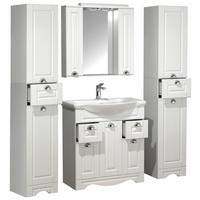 BADEZIMMER CASALO XL - Weiss/Silberfarben, Modern, Glas/Keramik (140cm) - MID.YOU