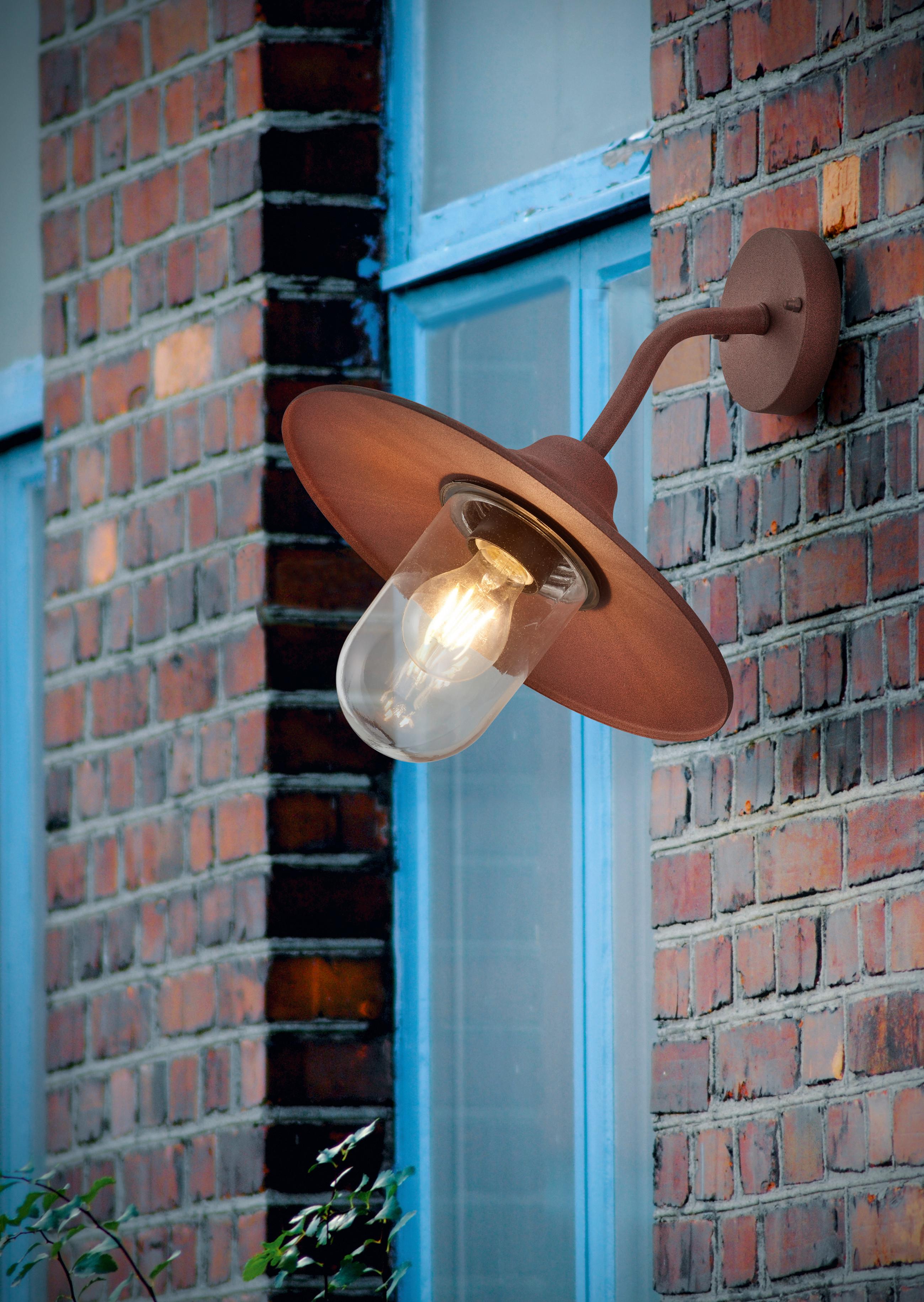 Wandleuchte Brenta in Rostfarben max. 40 Watt - Rostfarben, ROMANTIK / LANDHAUS, Metall (30/32cm) - Trio Leuchten