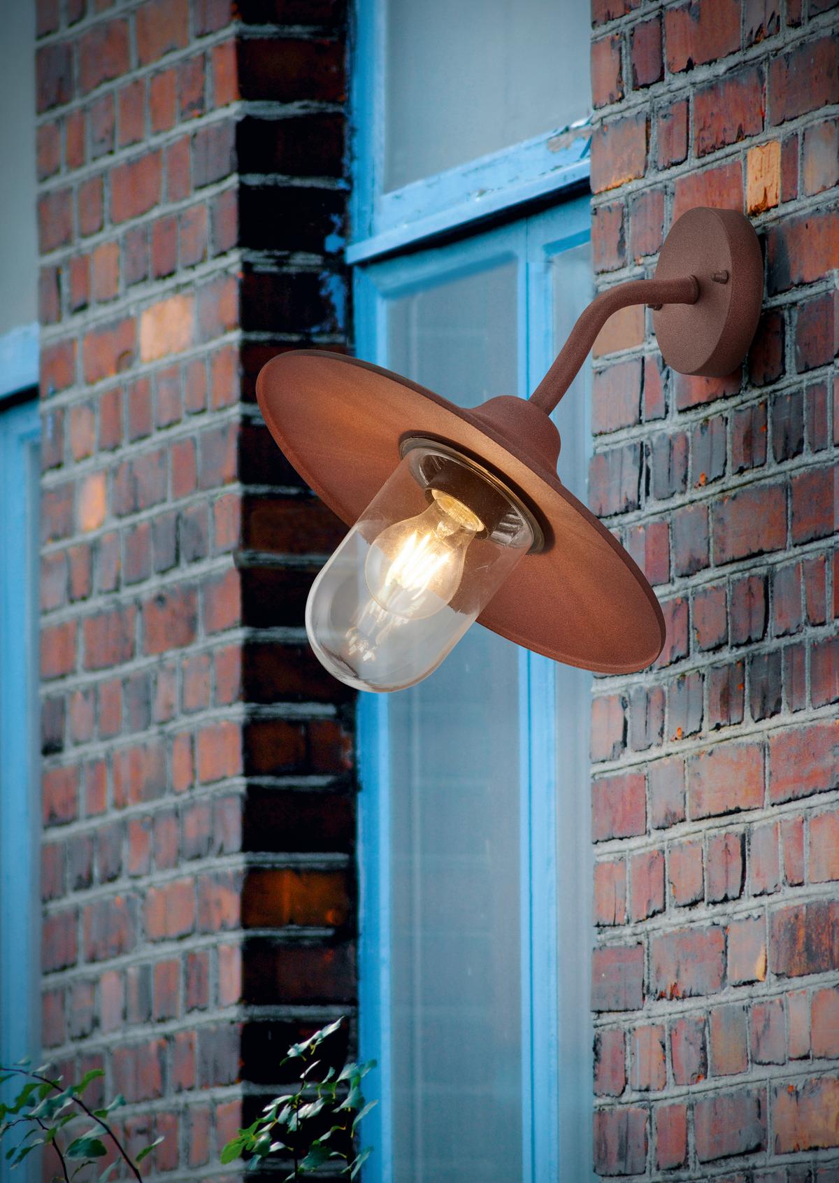 Wandleuchte Brenta in Rostfarben max. 40 Watt - Rostfarben, ROMANTIK / LANDHAUS, Metall (30/32cm) - Trio Leuchten