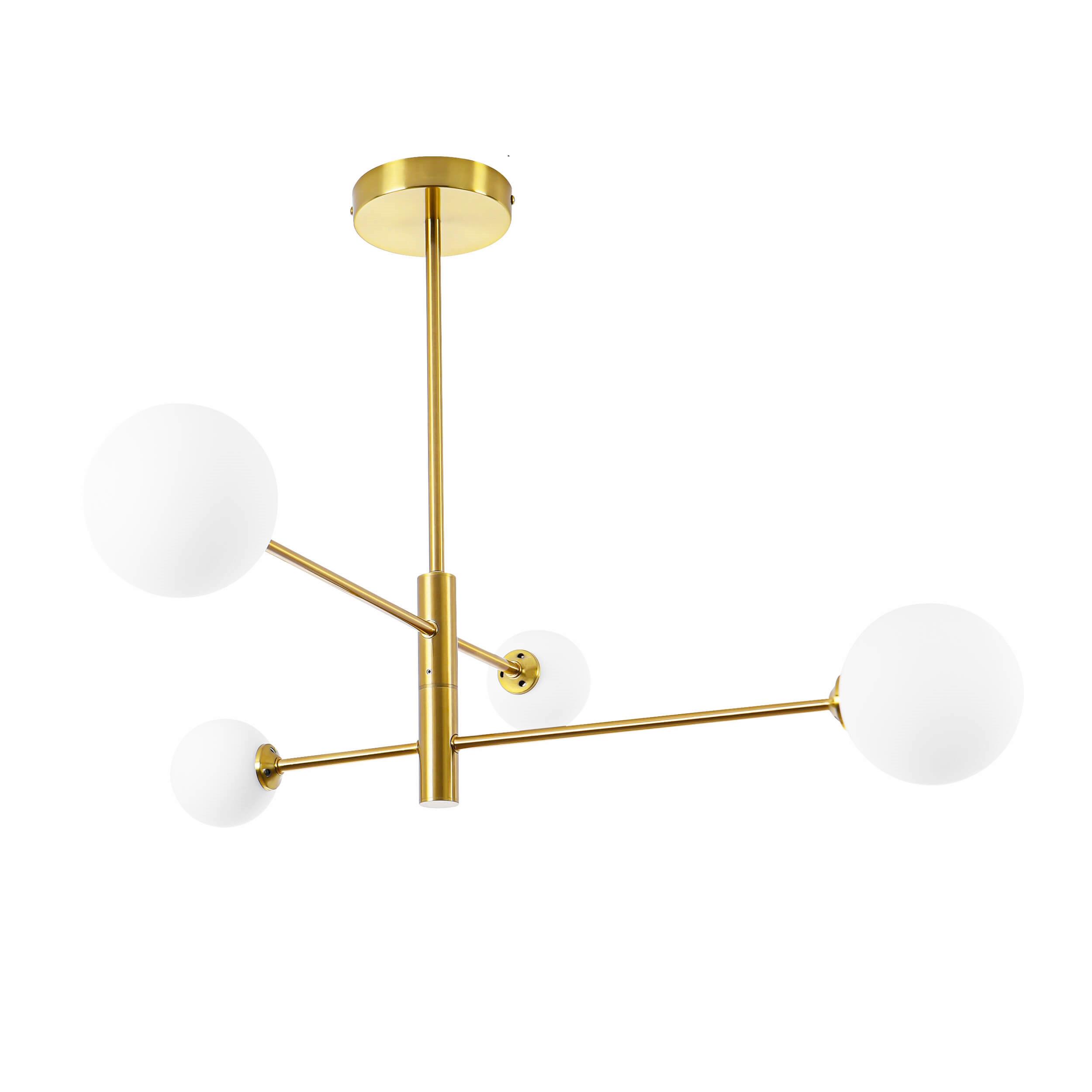 Hängeleuchte Lp-002/4p Dorado 4 - Goldfarben, Design, Metall (87/87/49,5cm)