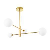 Hängeleuchte Lp-002/4p Dorado 4 - Goldfarben, Design, Metall (87/87/49,5cm)