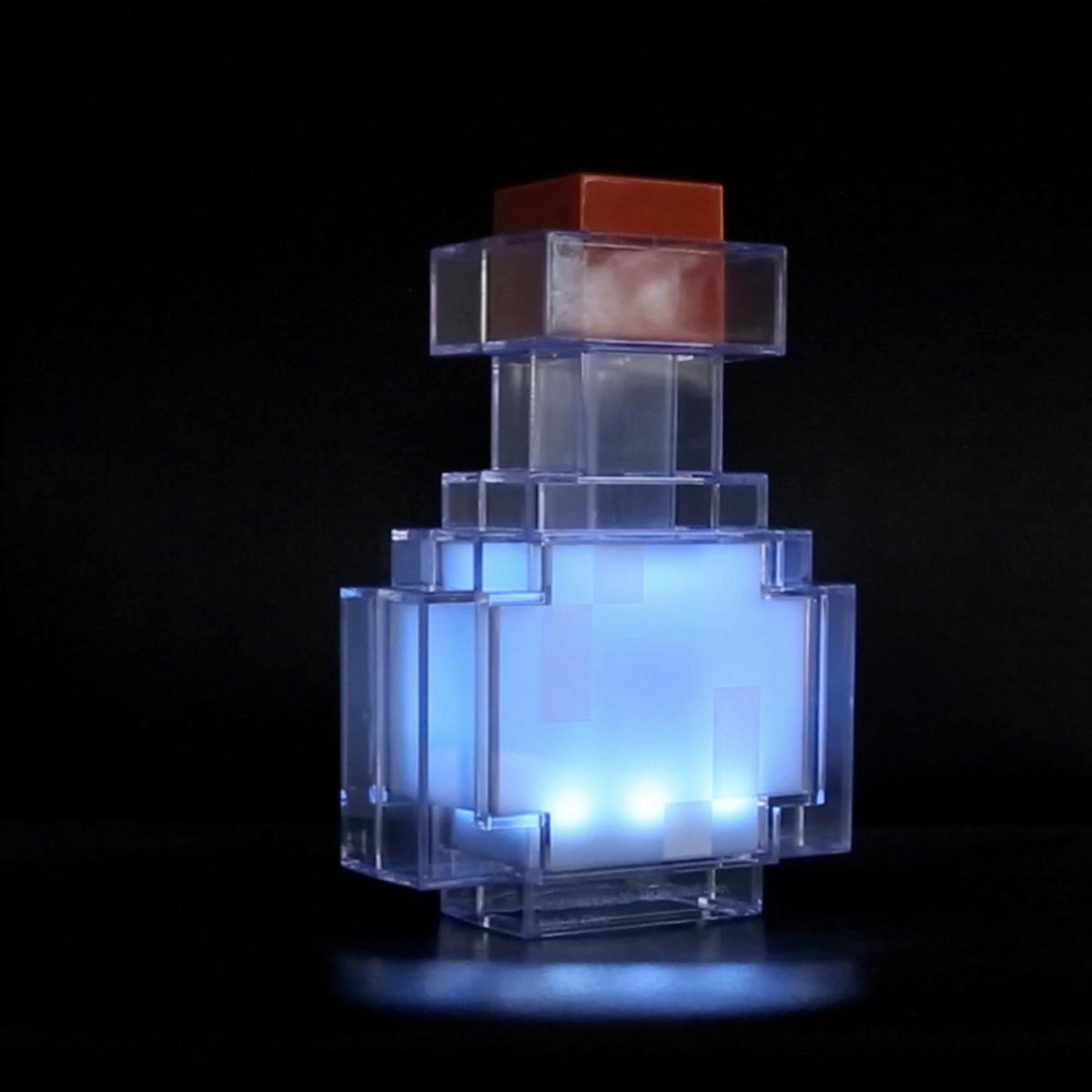 Okrasna Led-svetilka Minecraft - modra/prosojno, Trend, umetna masa (18/13/6cm) - Minecraft