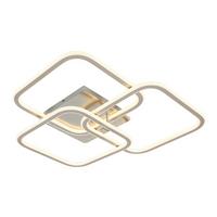 LED-Deckenleuchte Siop Weiß/Alufarben max. 39 Watt - Alufarben/Weiß, MODERN, Kunststoff/Metall (57/61/9cm) - Mömax