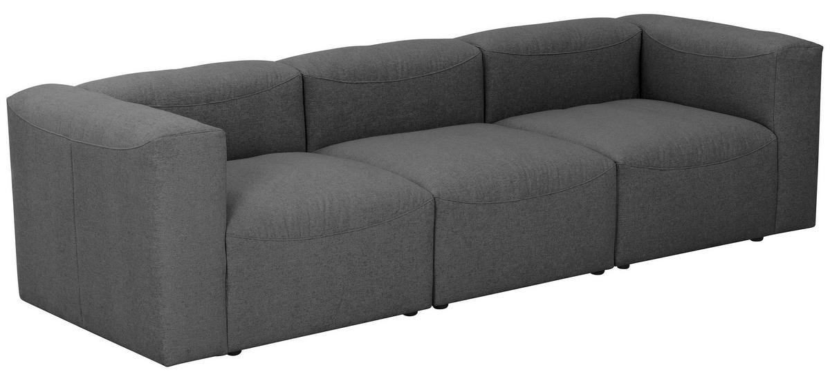 3-SITZER-SOFA LENA - Anthrazit, Design, Kunststoff/Textil (275/73/100cm) - Max Winzer