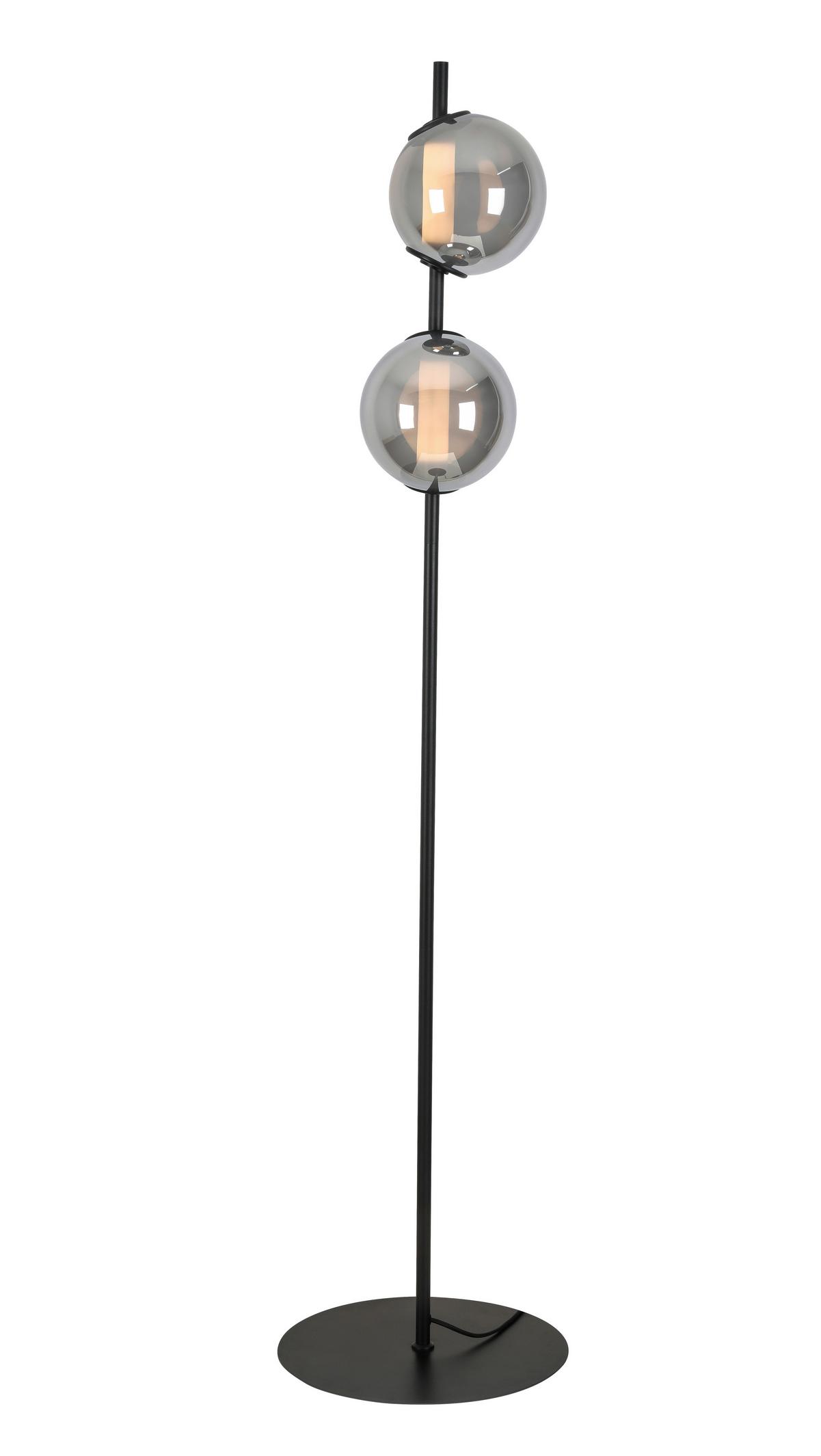 LAMPA STOJĄCA LED SECO *DK* - czarny/kolor chromowy, Design, tworzywo sztuczne/metal (34/168cm) - Dieter Knoll