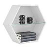 VÄGGHYLLPLAN EDGE -TOP- -BASED/SB- - vit, Modern, trämaterial/glas (51/44/19cm) - Based