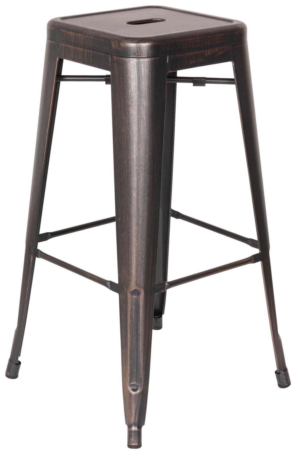 Barski Stol Vantaggio High, Črna, Zlata - zlate barve/črna, Basics, kovina (44/77/44cm) - MID.YOU