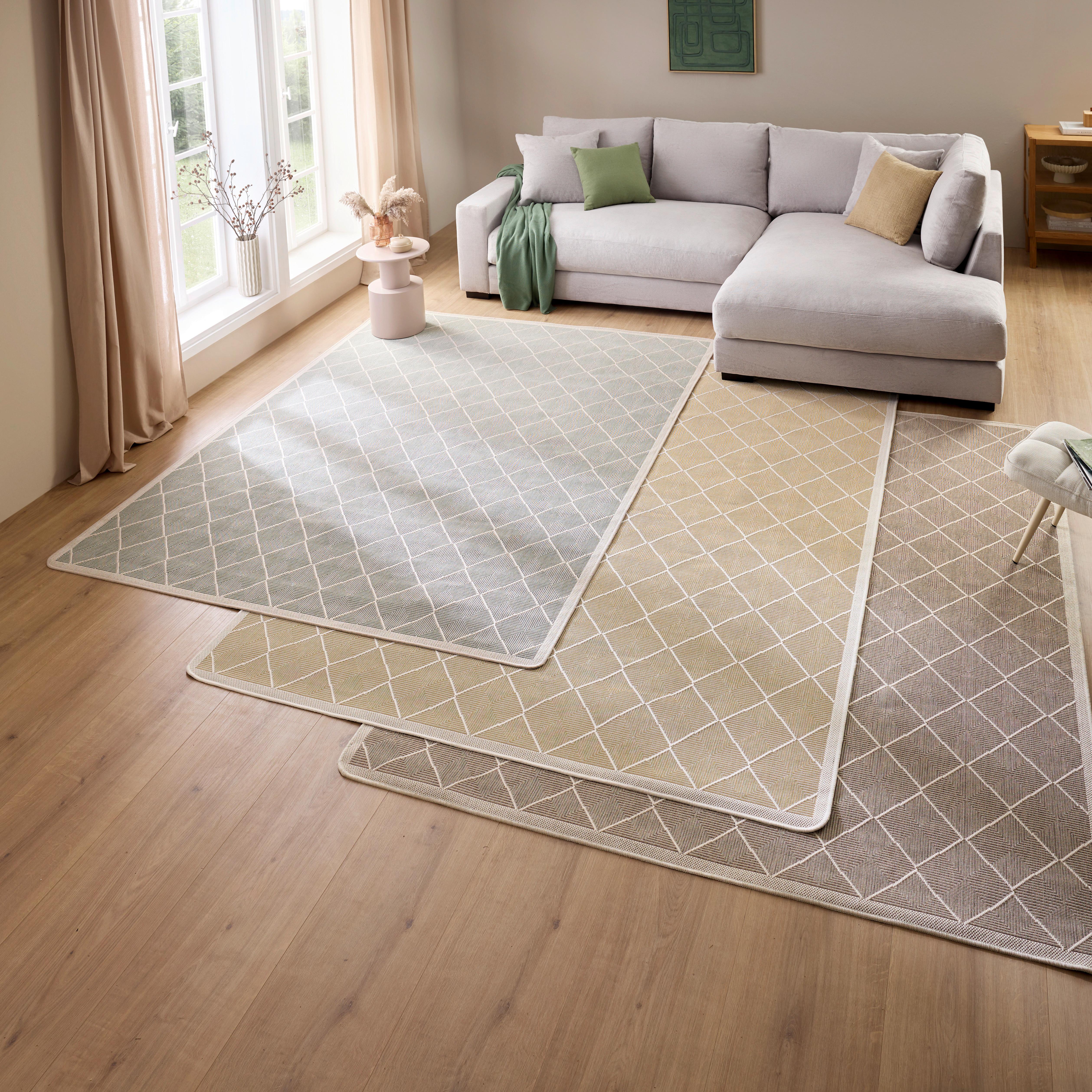 TAPIS TISSÉ À PLAT FJORA - Taupe, MODERN, textile (200/250cm) - Mömax