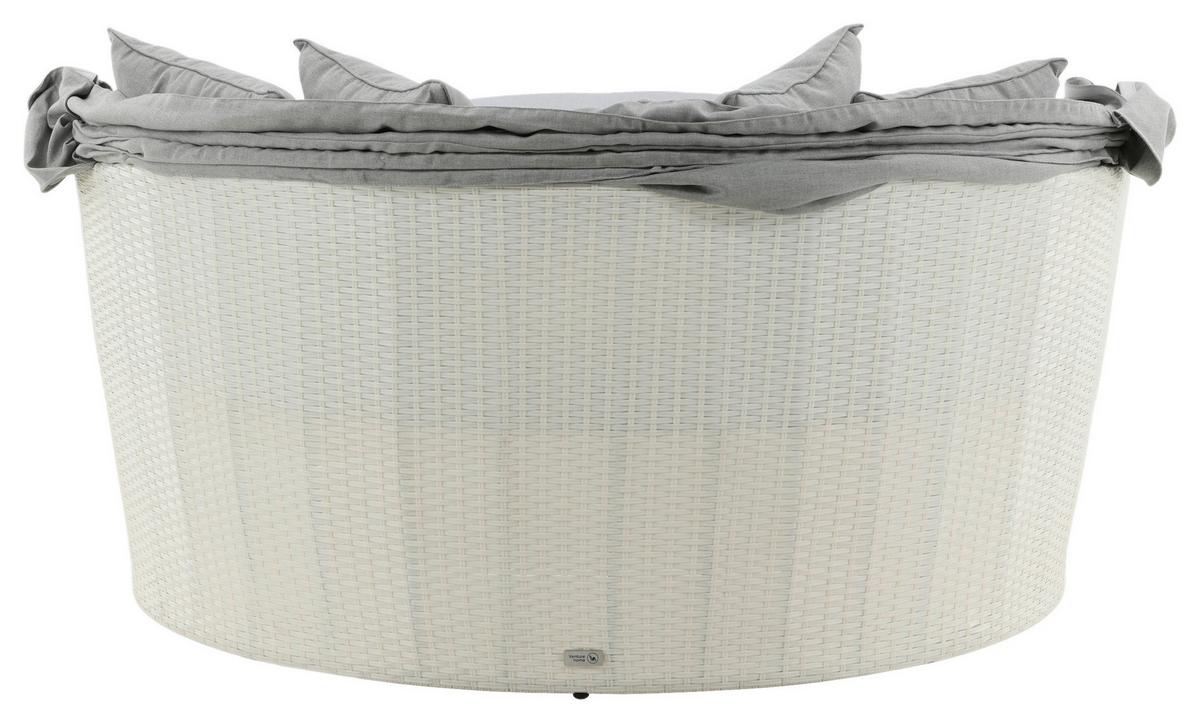 Sonneninsel Padova ca. 153x72x76 cm Weiß - Weiß, KONVENTIONELL, Kunststoff (153/72/76cm) - Gardenson