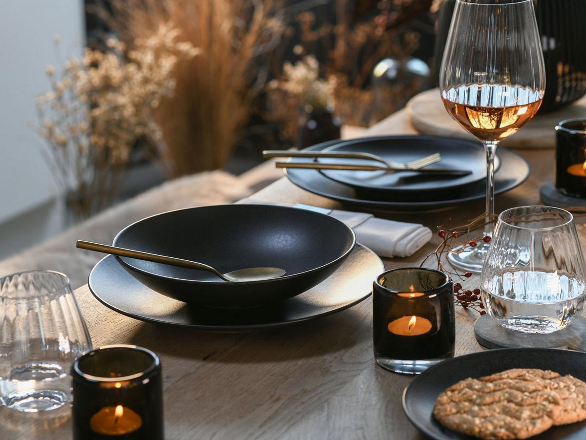 Kombinirani Servis Soft Touch Black, 20-Delni - črna, Design, keramika - Creatable