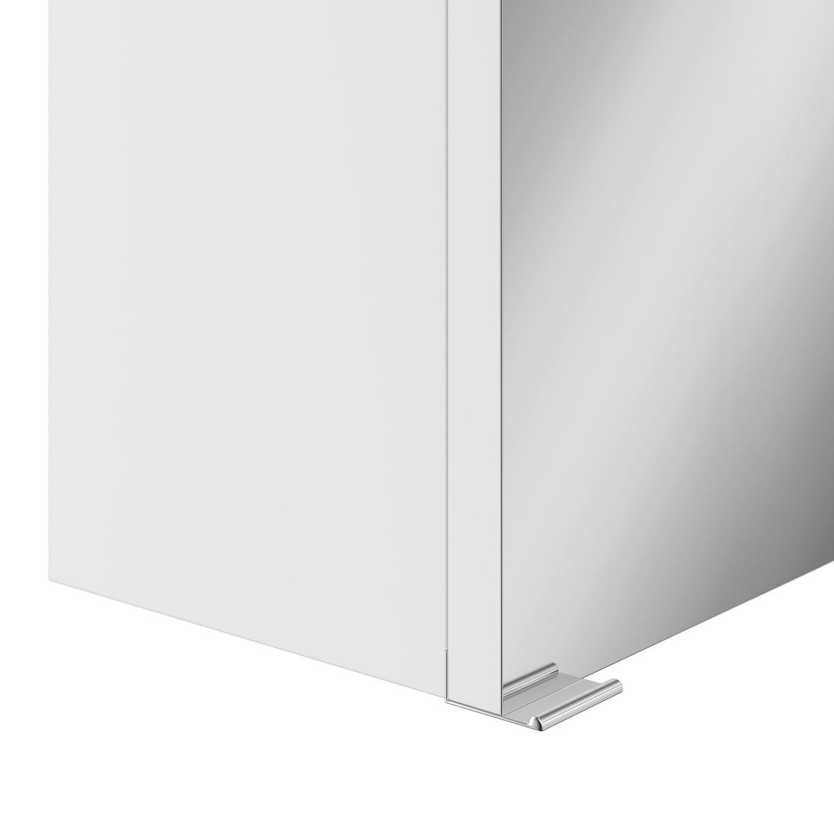 Element S Ogledalom Marbella - bijela/boje kroma, Moderno, staklo/drvni materijal (100/70/20cm) - Premium Living
