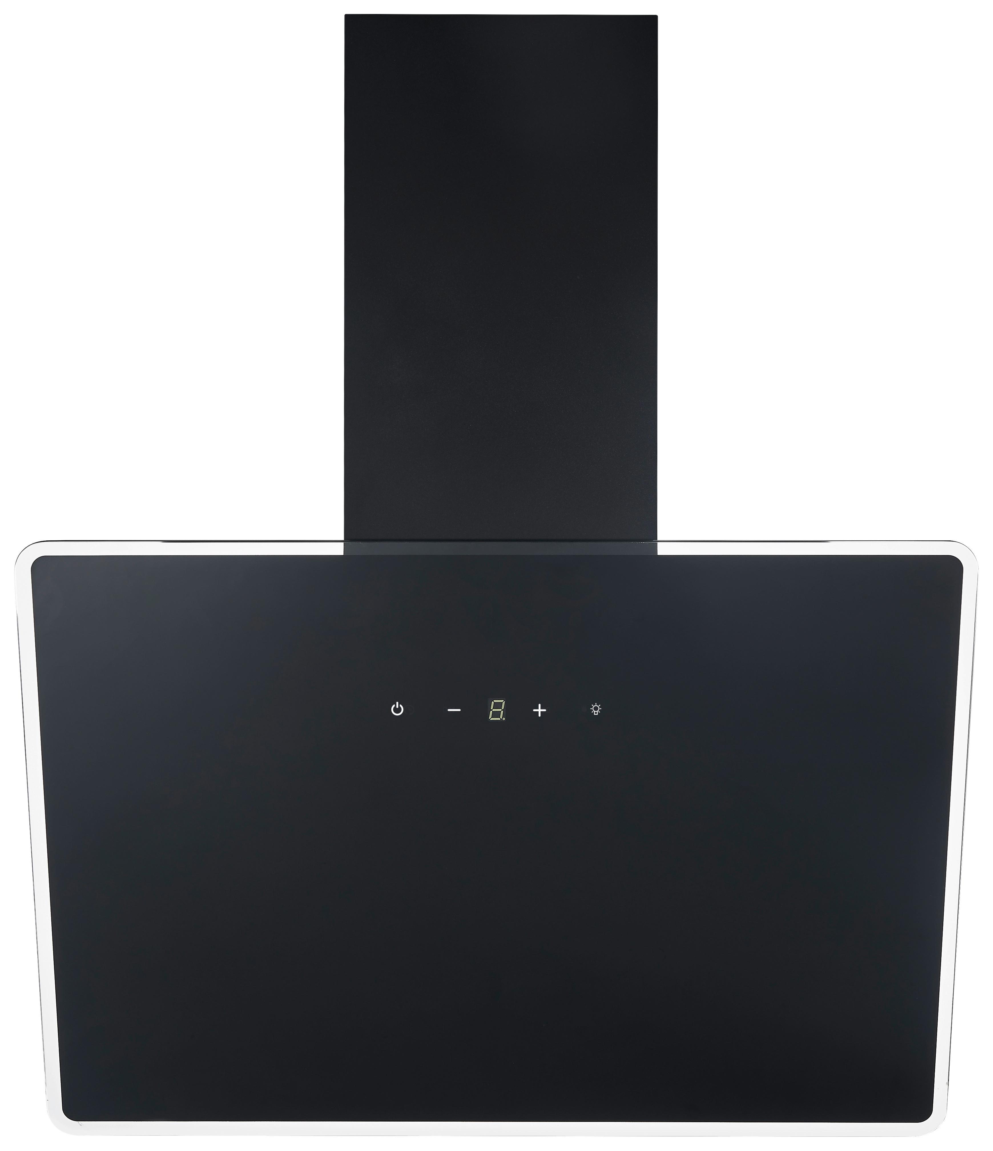 Dunstabzugshaube Lora Schwarz B: ca. 59,5 cm - Schwarz, Trend, Glas/Metall (59,5/74,8–109,5/38,5cm) - Respekta