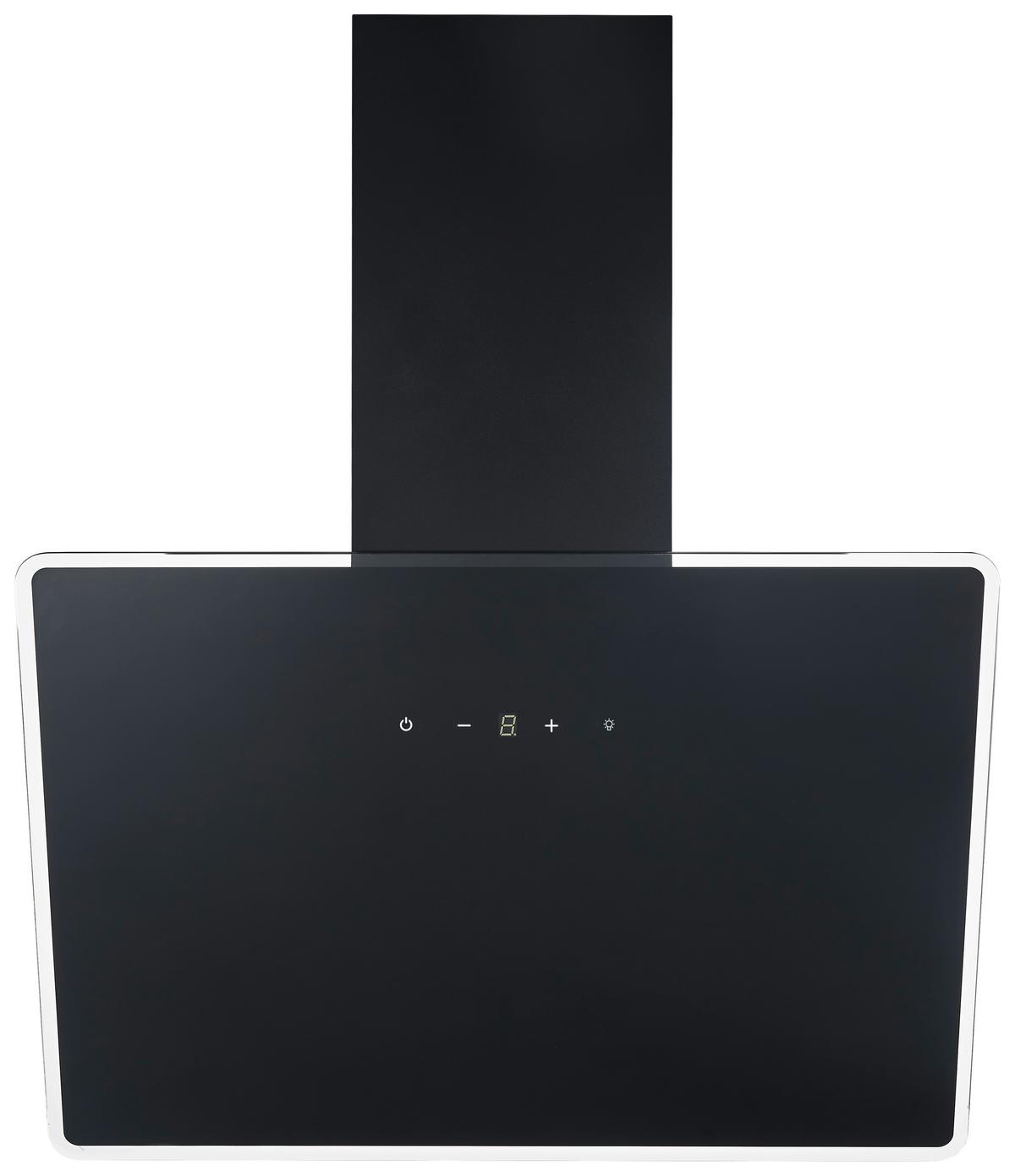 Dunstabzugshaube Lora Schwarz B: ca. 59,5 cm - Schwarz, Trend, Glas/Metall (59,5/74,8–109,5/38,5cm) - Respekta