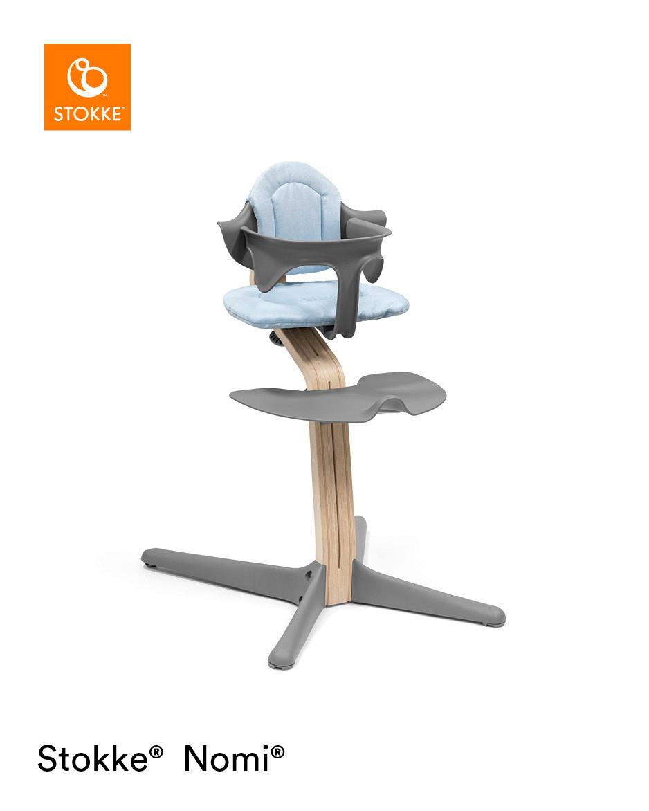 WYSOKIE KRZESŁO 626503 NOMI - kolor naturalny/szary, Basics, drewno (52/83,50/59cm) - Stokke