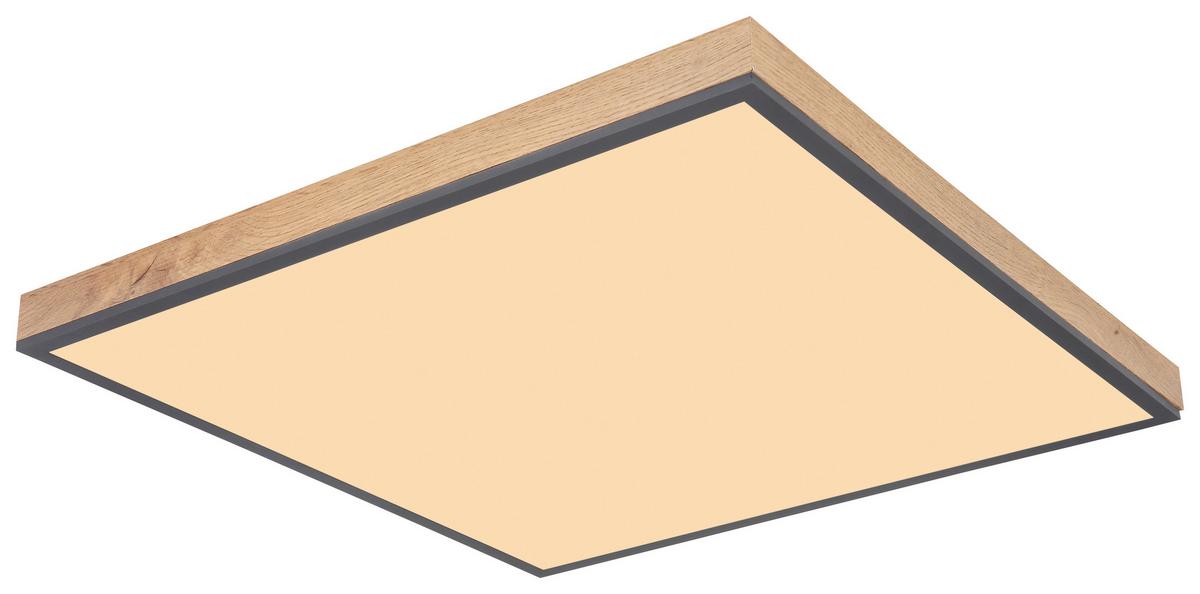 Deckenleuchte Doro in Graphitfarben max. 36 Watt - Opal/Graphitfarben, Basics, Kunststoff/Metall (59/59/6,5cm) - Globo