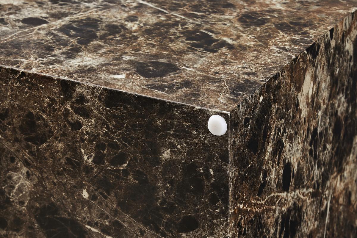 Mizica Marble, Rjava, 45x45cm - rjava, Design, leseni material (45/45/50cm) - Livetastic