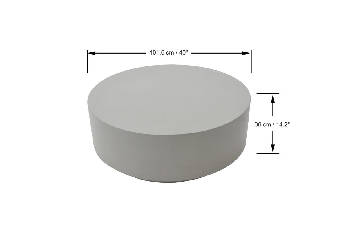 Loungetisch Rome Faserbeton Grau - Grau, MODERN, Stein (102/102/36cm) - Gardenson