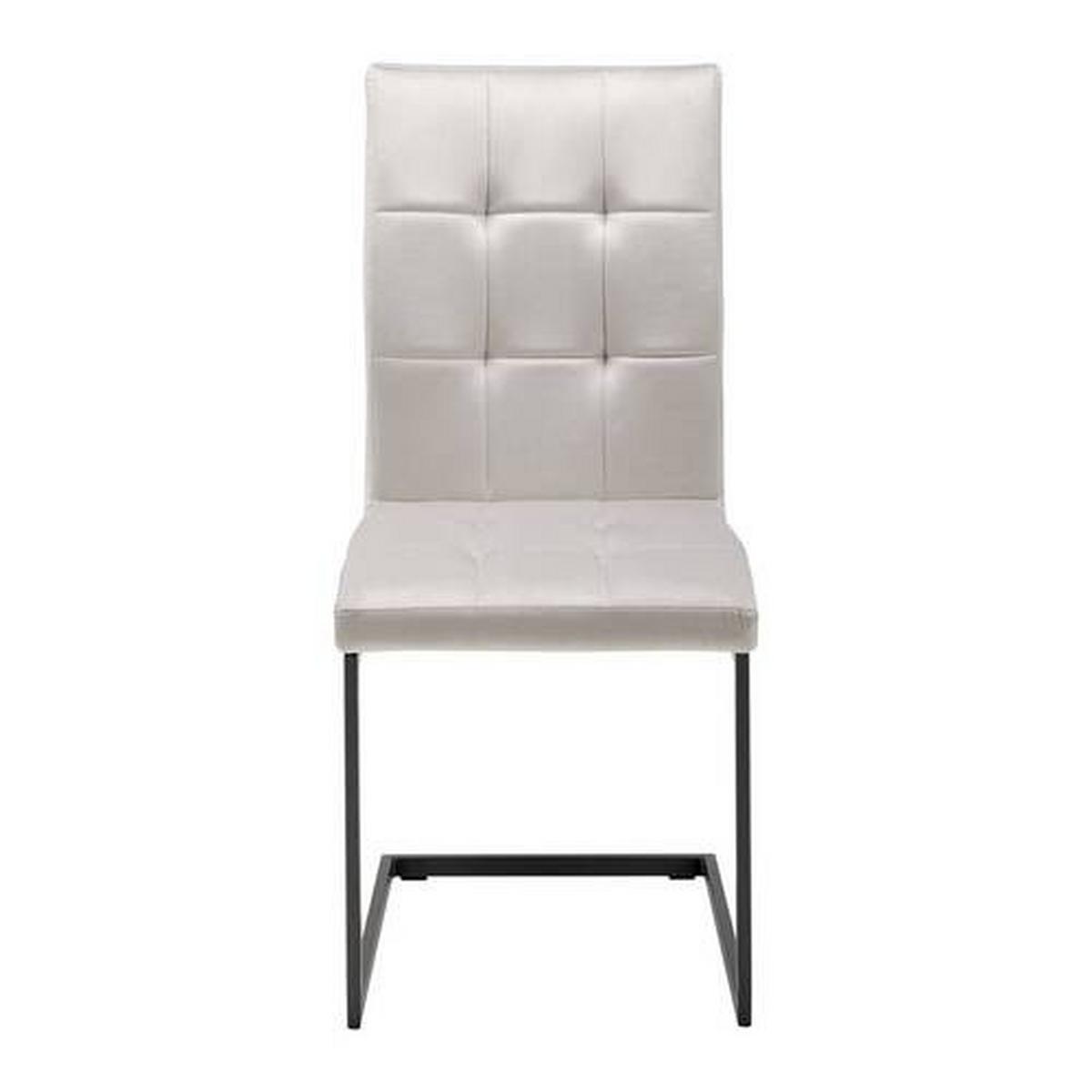 ZESTAW KRZESEŁ NA PŁOZIE MELA - jasnoszary, Modern, metal/tkanina (44/95/60cm) - Bessagi Home