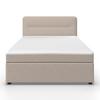 BOXSÄNG MARCO - svart/taupe, Modern, trä/textil (160/200cm) - Bessagi Home