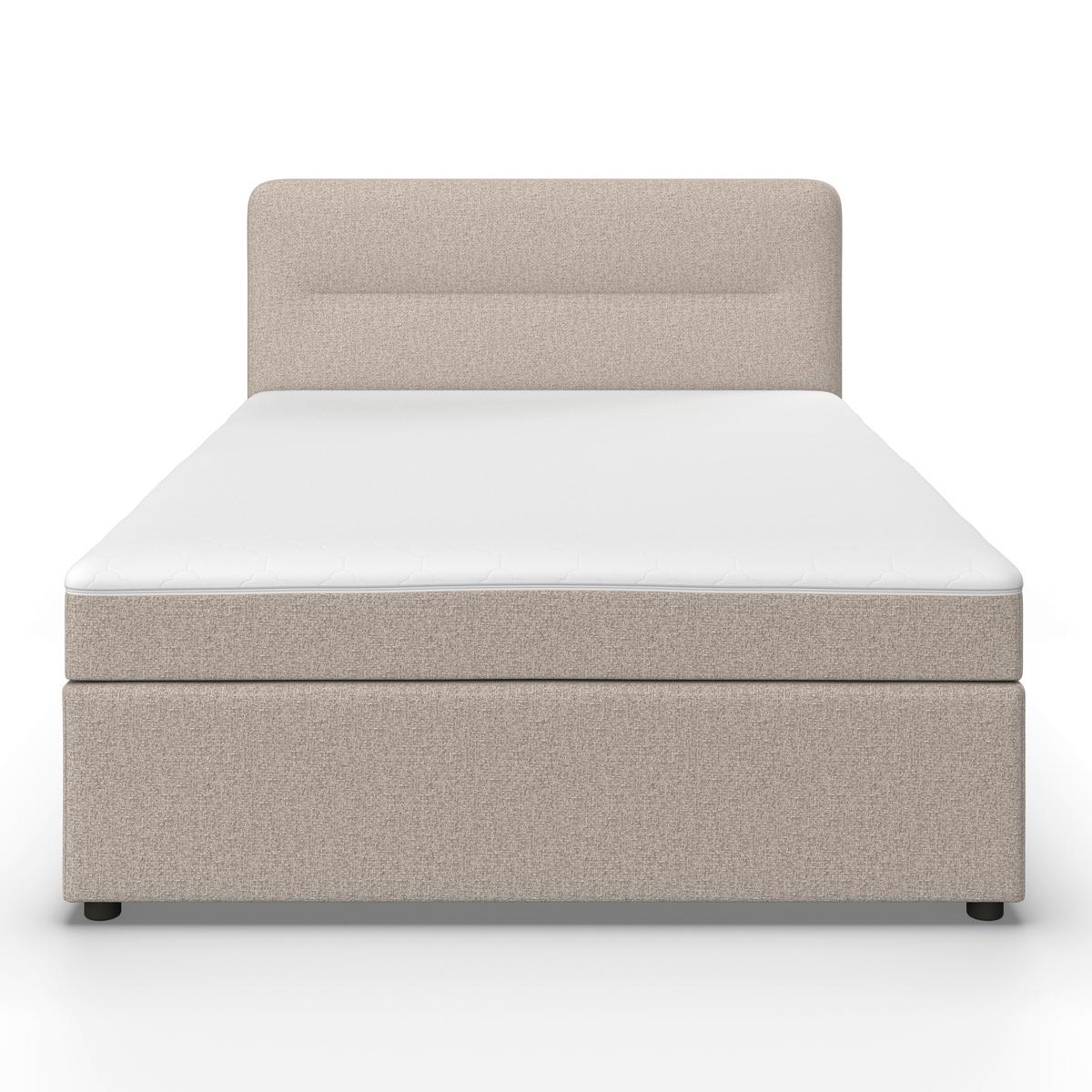 Boxbett Marco ca. 160x200 cm Taupe - Taupe/Schwarz, MODERN, Holz/Kunststoff (160/200cm) - Bessagi Home