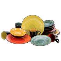Kombiservice Samoa aus Steinzeug, 16-teilig - Multicolor, MODERN, Keramik (32,5/31/31cm) - Creatable