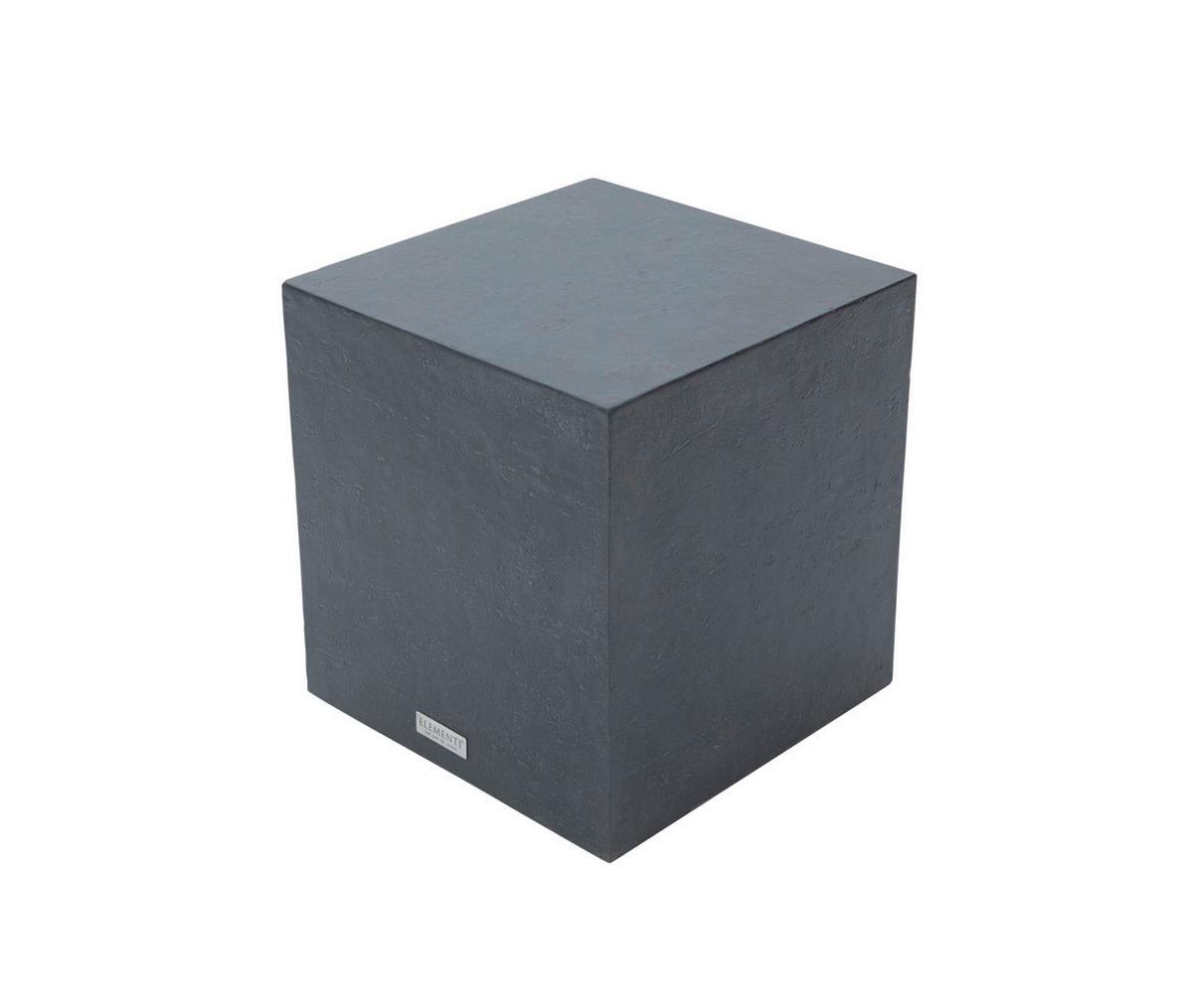 Loungetisch Tevere Schwarz - Schwarz, KONVENTIONELL, Stein (45/45/50.8cm) - Gardenson