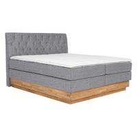Boxspringbett Marie in Greige ca. 160x200cm - Greige, Holz/Kunststoff (160/200cm) - Zandiara