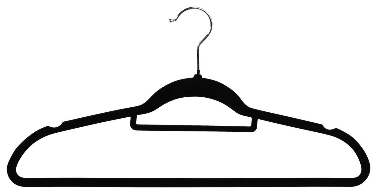 WIESZAK NA UBRANIA 16645 - czarny, Basics, tworzywo sztuczne (45.5/3.6/23cm) - Kesper
