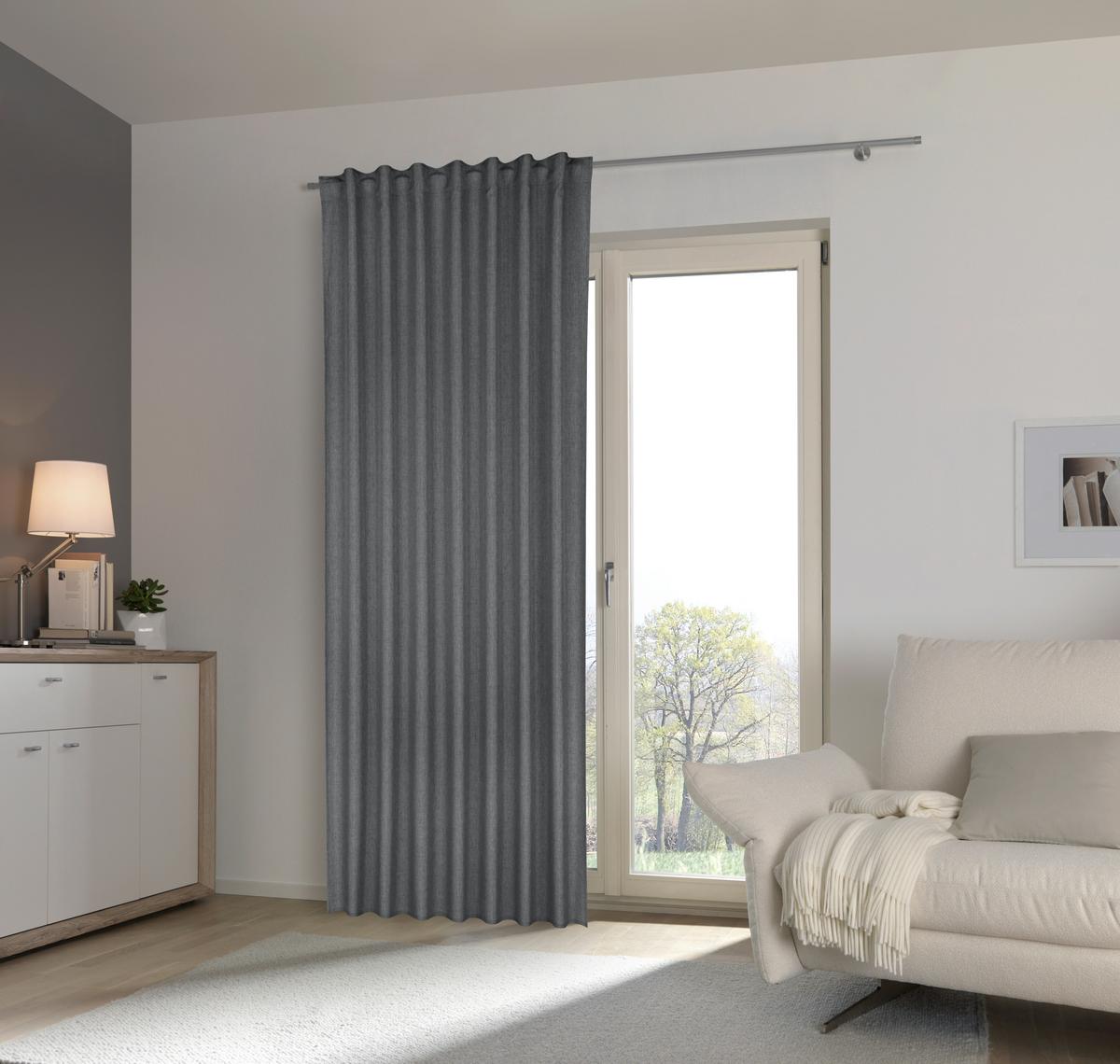 ZASŁONA GOTOWA MARTINA - szary, Basics, tkanina (140/300cm) - Esposa