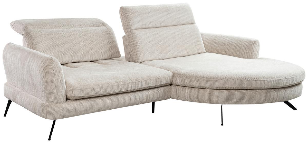 Kutna Garnitura Jasper - svijetlo siva/crna, Moderno, drvni materijal/tekstil (277/85-104/177-198cm) - Premium Living